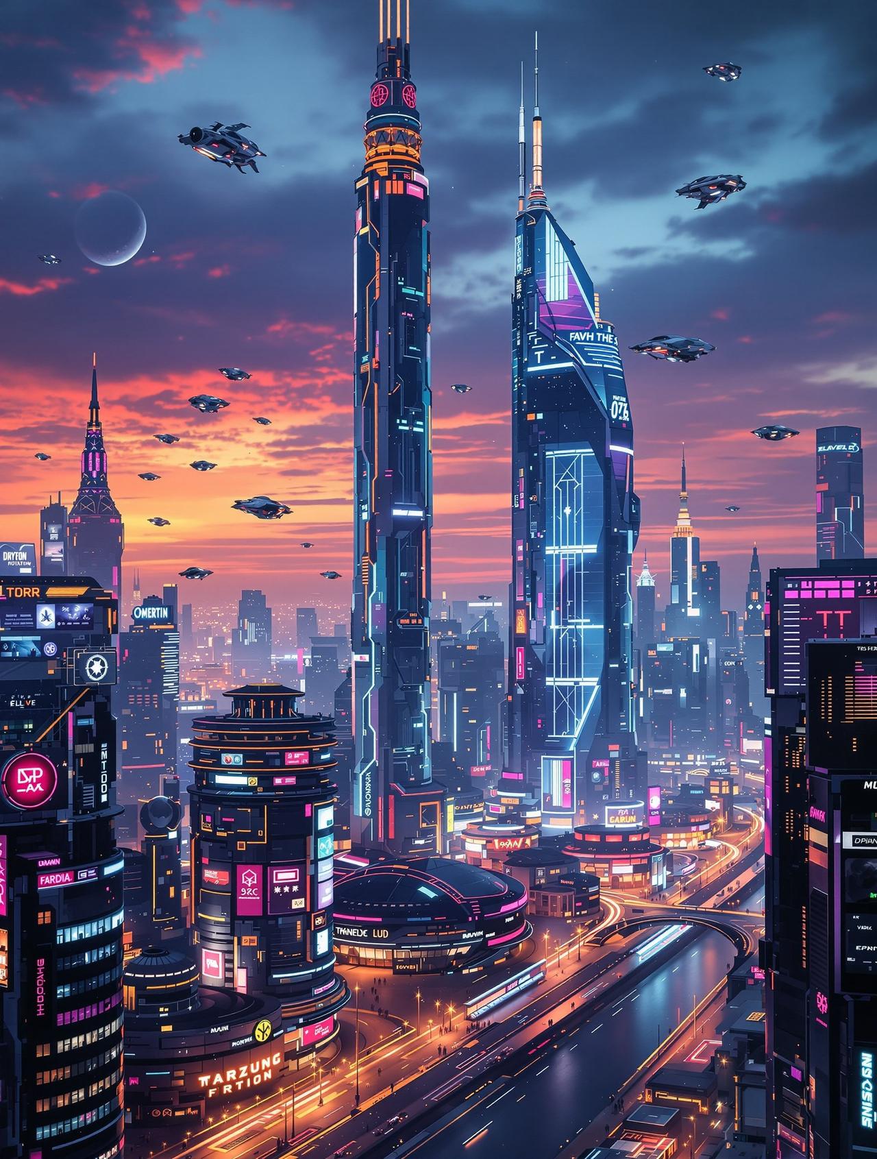 葡萄影院出品科幻电影《未来都市》官方海报，展现2050年绿色智能城市的宏伟蓝图